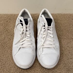 Cole Haan 10.5 Grand White Navy Leather Men's Sneakers medium width